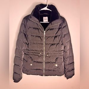 Zara Jackets & Coats | Zara Down Black Puffer Coat Jacket Size Small